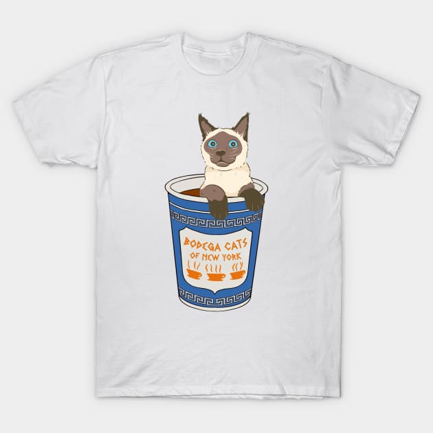 Bodega Cats of New York - Siamese Cat T-Shirt by Bodega Cats of New York
